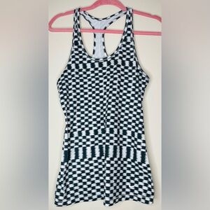 Nike Black and White Checkered Tank Top
